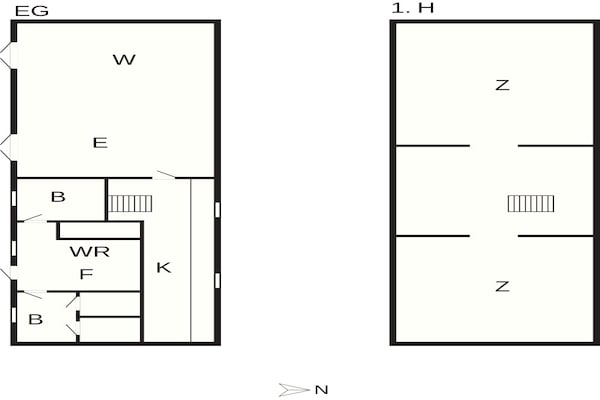Foto van 8 Personen vakantie huis in Ribe - Vakantiehuis in Ribe - FloorPlan