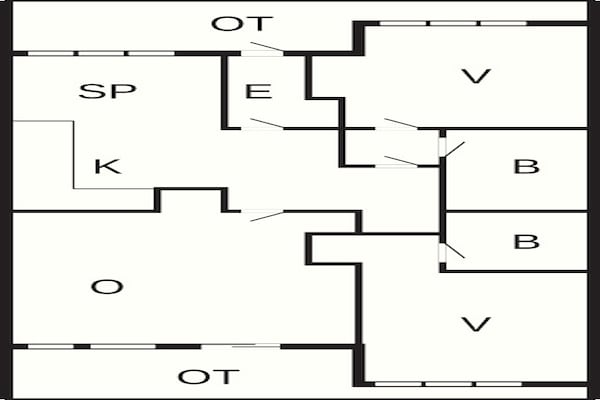 Foto van 6 persoons vakantieparkhuis in Sæby - Vakantiehuis in Sæby - FloorPlan