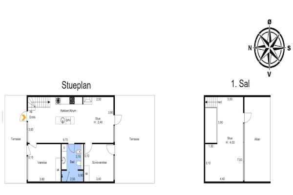 Foto van 4 sterren vakantie huis in Rømø - Vakantiehuis in Rømø - FloorPlan