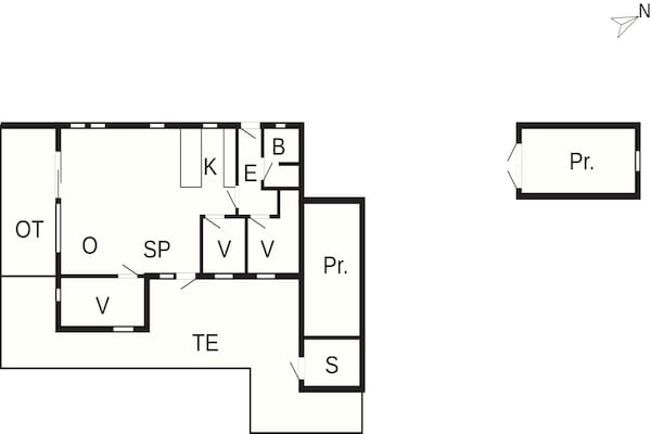 Foto van 6 Personen vakantie huis in Roslev - Vakantiehuis in Roslev - FloorPlan