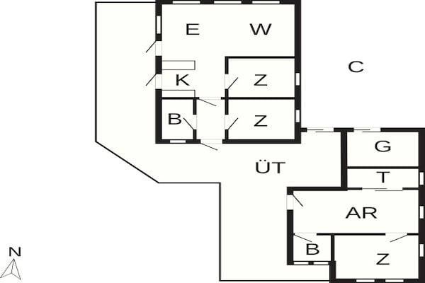 Foto van 4 sterren vakantie huis in Skagen - Vakantiehuis in Skagen - FloorPlan