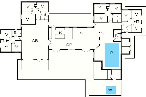 Foto van 5 sterren vakantie huis in Idestrup - Vakantiehuis in Idestrup - FloorPlan