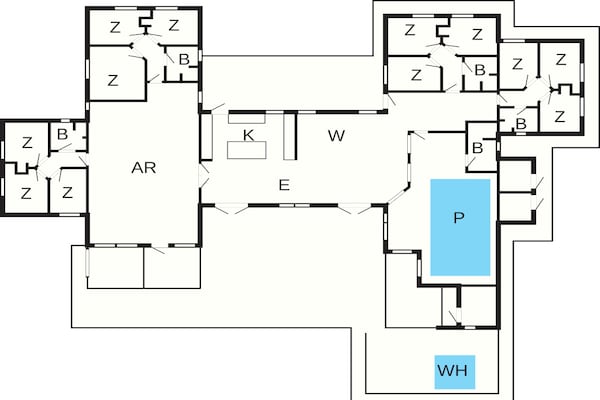 Foto van 5 sterren vakantie huis in Idestrup - Vakantiehuis in Idestrup - FloorPlan