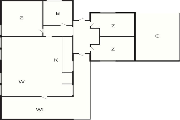 Foto van 6 Personen vakantie huis in Ålbæk - Vakantiehuis in Ålbæk - FloorPlan