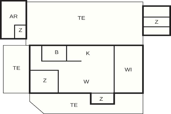 Foto van 12 Personen vakantie huis in Oksbøl - Vakantiehuis in Oksbøl - FloorPlan