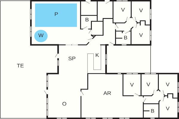 Foto van 5 sterren vakantie huis in Nørre Nebel - Vakantiehuis in Nørre Nebel - FloorPlan
