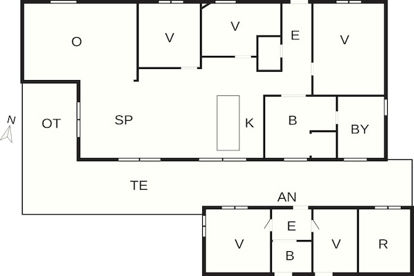 Foto van 5 sterren vakantie huis in Hals - Vakantiehuis in Hals - FloorPlan
