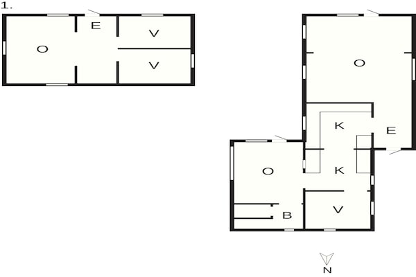 Foto van 6 Personen vakantie huis in DUVED - Vakantiehuis in DUVED - FloorPlan