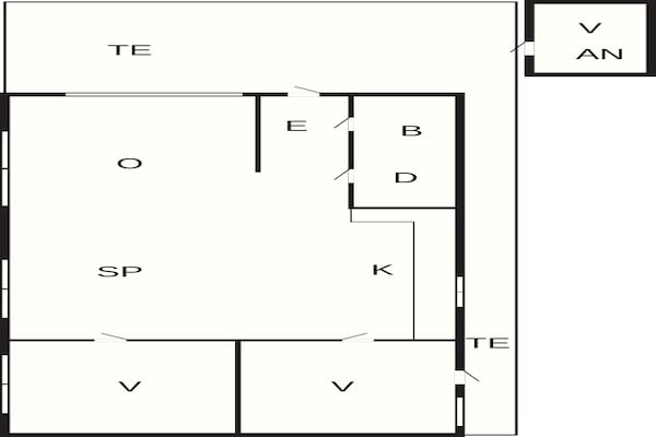 Foto van 4 sterren vakantie huis in SÖLVESBORG - Vakantiehuis in SÖLVESBORG - FloorPlan