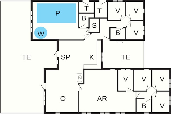 Foto van Luxe vakantieverblijf met zwembad - Vakantiehuis in Grenaa - FloorPlan
