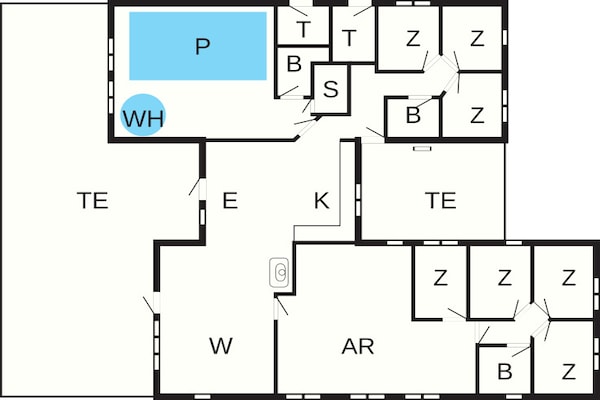 Foto van Luxe vakantieverblijf met zwembad - Vakantiehuis in Grenaa - FloorPlan