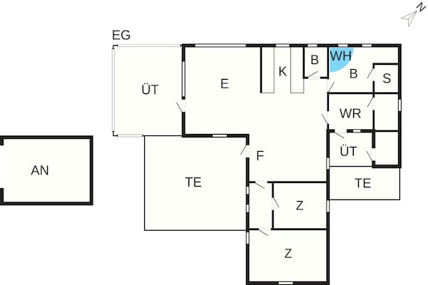 Foto van 4 sterren vakantie huis in Ringkøbing - Vakantiehuis in Ringkøbing - FloorPlan