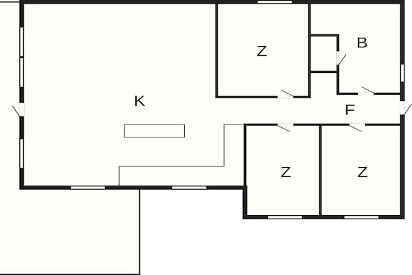 Foto van 4 sterren vakantie huis in Løkken - Vakantiehuis in Løkken - FloorPlan