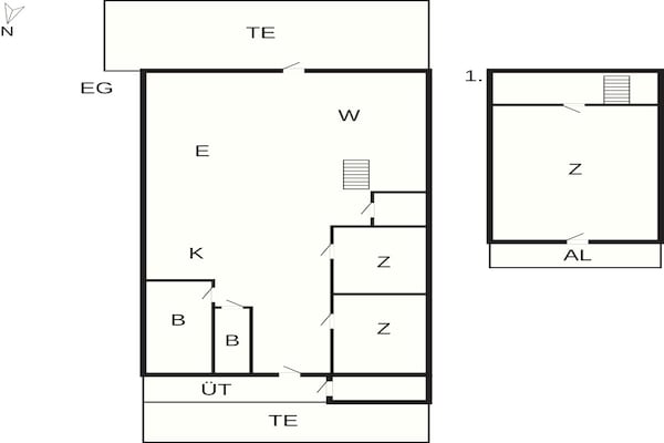 Foto van 8 Personen vakantie huis in Harboøre - Vakantiehuis in Harboøre - FloorPlan