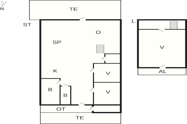Foto van 8 Personen vakantie huis in Harboøre - Vakantiehuis in Harboøre - FloorPlan