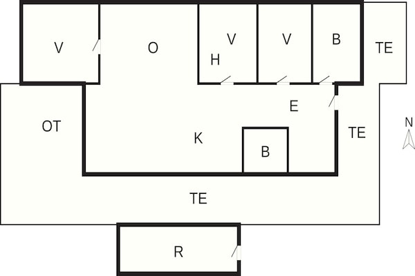 Foto van 4 sterren vakantie huis in Hals - Vakantiehuis in Hals - FloorPlan