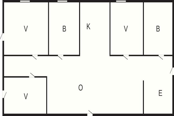 Foto van 8 Personen vakantie huis in Bogø By - Vakantiehuis in Bogø By - FloorPlan