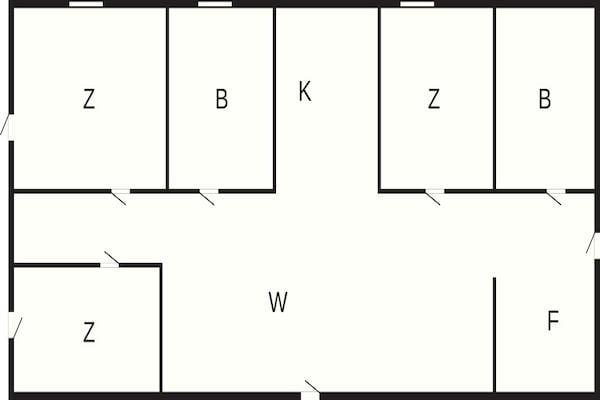 Foto van 8 Personen vakantie huis in Bogø By - Vakantiehuis in Bogø By - FloorPlan