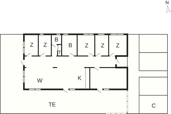 Foto van 5 sterren vakantie huis in Saltum - Vakantiehuis in Saltum - FloorPlan
