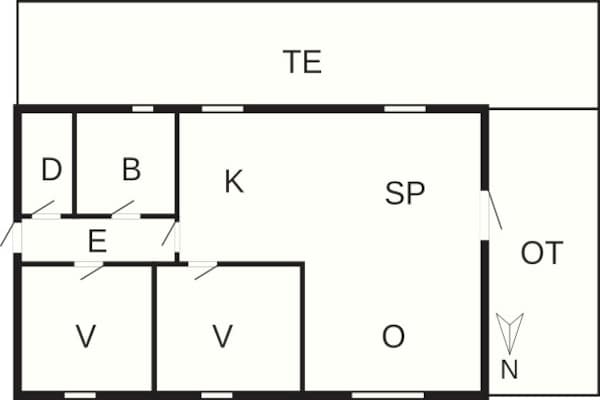 Foto van 6 persoons vakantie huis in Bindslev-By Traum - Vakantiehuis in Bindslev - FloorPlan