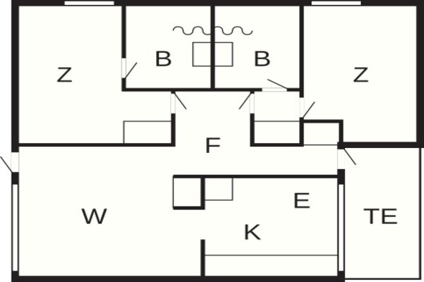 Foto van 6 persoons vakantieparkhuis in Hanstholm - Vakantiehuis in Hanstholm - FloorPlan