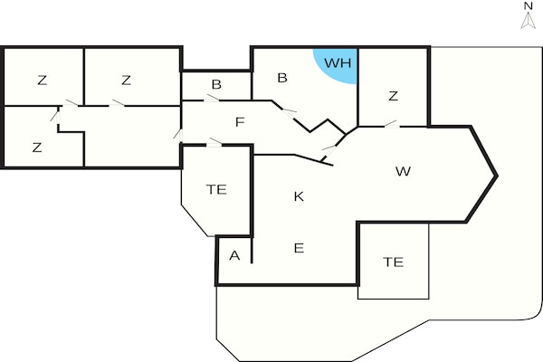 Foto van 4 sterren vakantie huis in Rudkøbing - Vakantiehuis in Rudkøbing - FloorPlan