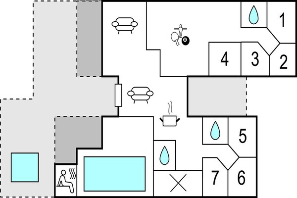 Foto van 5 sterren vakantie huis in Rømø - Vakantiehuis in Rømø - FloorPlan