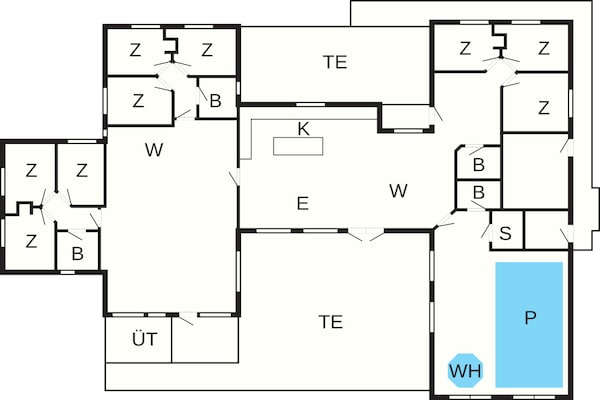 Foto van 5 sterren vakantie huis in Nørre Nebel - Vakantiehuis in Nørre Nebel - FloorPlan