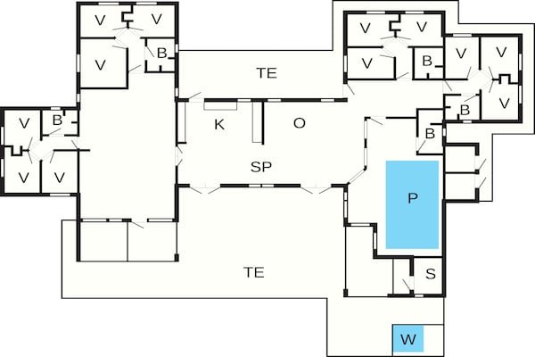 Foto van 5 sterren vakantie huis in Idestrup - Vakantiehuis in Idestrup - FloorPlan