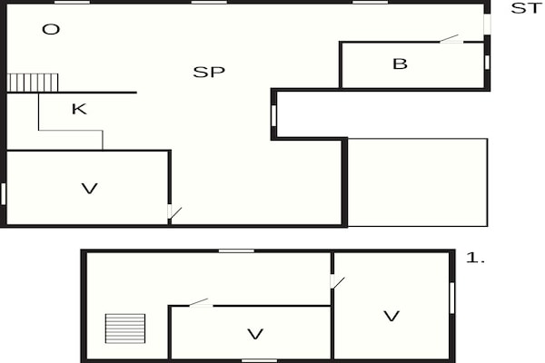 Foto van 6 Personen vakantie huis in Bandholm - Vakantiehuis in Bandholm - FloorPlan