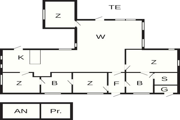 Foto van Vakantiehuis aan zee met sauna - Vakantiehuis in Væggerløse - FloorPlan
