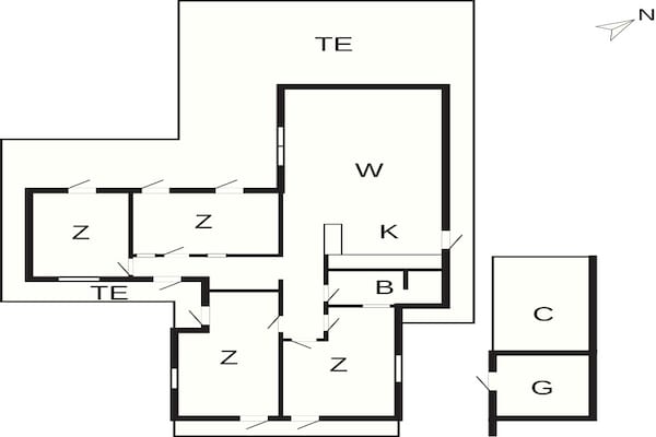 Foto van 8 Personen vakantie huis in Hadsund - Vakantiehuis in Hadsund - FloorPlan