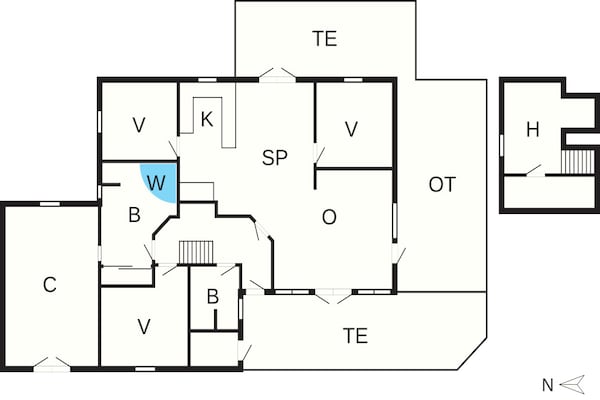 Foto van 4 sterren vakantie huis in Ålbæk - Vakantiehuis in Ålbæk - FloorPlan