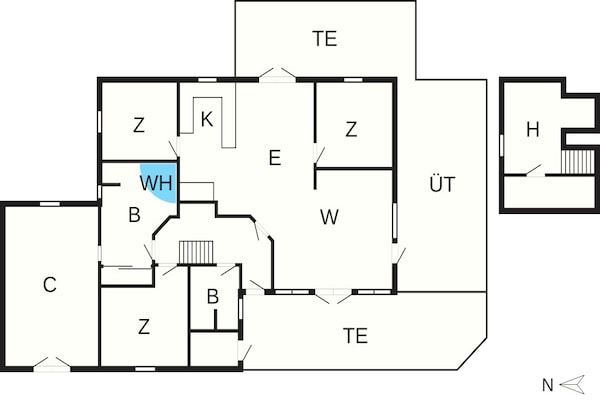 Foto van 4 sterren vakantie huis in Ålbæk - Vakantiehuis in Ålbæk - FloorPlan