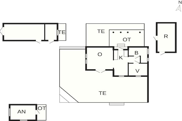 Foto van 4 sterren vakantie huis in Ølsted - Vakantiehuis in Ølsted - FloorPlan