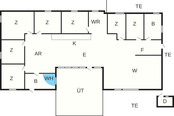 Foto van 4 sterren vakantie huis in Væggerløse - Vakantiehuis in Væggerløse - FloorPlan