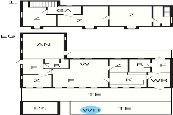Foto van 4 sterren vakantie huis in Nysted - Vakantiehuis in Nysted - FloorPlan