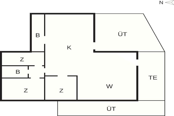 Foto van 4 sterren vakantie huis in Sæby - Vakantiehuis in Sæby - FloorPlan
