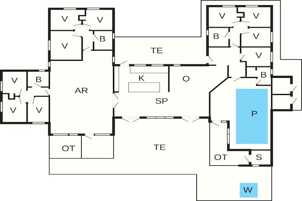 Foto van 5 sterren vakantie huis in Idestrup - Vakantiehuis in Idestrup - FloorPlan