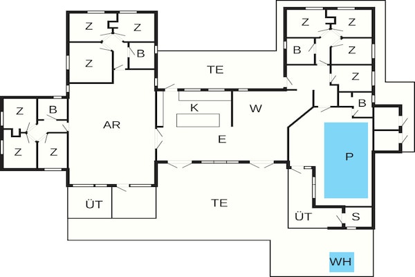 Foto van 5 sterren vakantie huis in Idestrup - Vakantiehuis in Idestrup - FloorPlan
