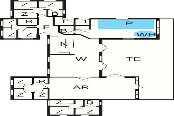 Foto van Luxe vakantieverblijf met zwembad - Vakantiehuis in Bogense - FloorPlan