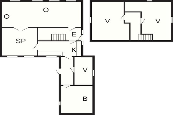 Foto van Schilderachtig toevluchtsoord met haard en terras - Vakantiehuis in Marstal - FloorPlan