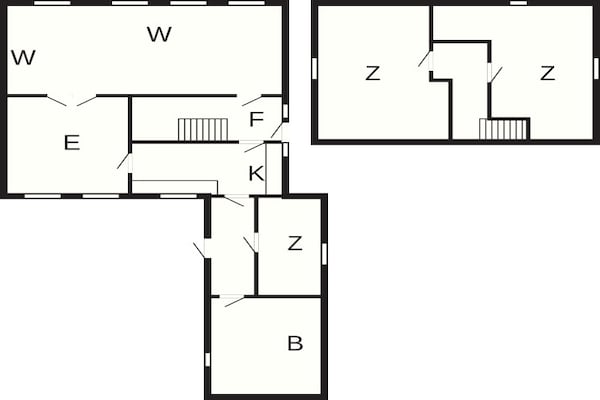 Foto van Schilderachtig toevluchtsoord met haard en terras - Vakantiehuis in Marstal - FloorPlan