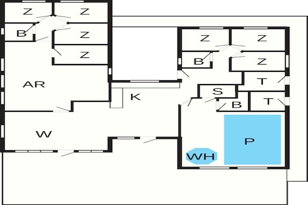 Foto van Luxe zwembadresort Udsholt - Vakantiehuis in Græsted - FloorPlan
