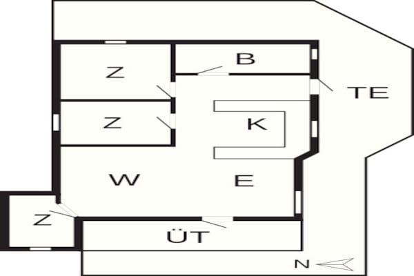 Foto van Licht strandhuis toevluchtsoord -- By Traum Ferienwohnungen - FloorPlan