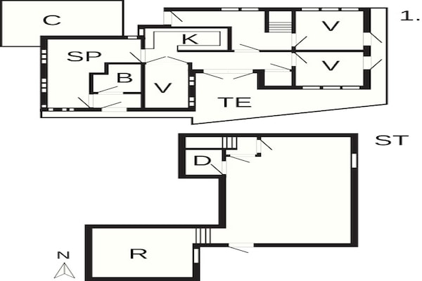 Foto van 6 persoons vakantie huis in Ebeltoft - Vakantiehuis in Ebeltoft - FloorPlan