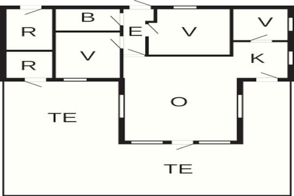 Foto van Verblijf aan zee met uitzicht - Vakantiehuis in Aakirkeby - FloorPlan
