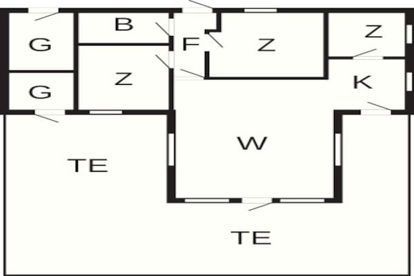 Foto van Verblijf aan zee met uitzicht - Vakantiehuis in Aakirkeby - FloorPlan