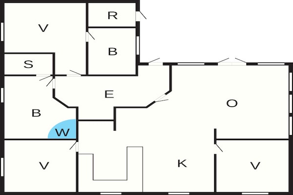 Foto van Rustig toevluchtsoord vlakbij golfbaan - Vakantiehuis in Ålbæk - FloorPlan