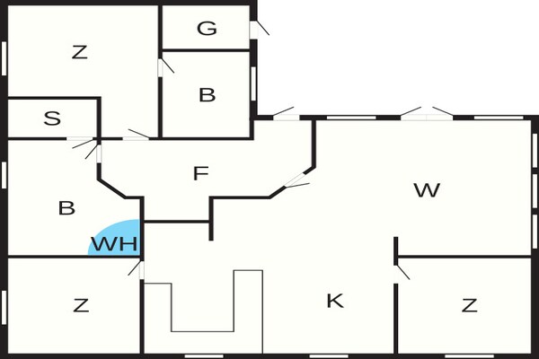 Foto van Rustig toevluchtsoord vlakbij golfbaan - Vakantiehuis in Ålbæk - FloorPlan